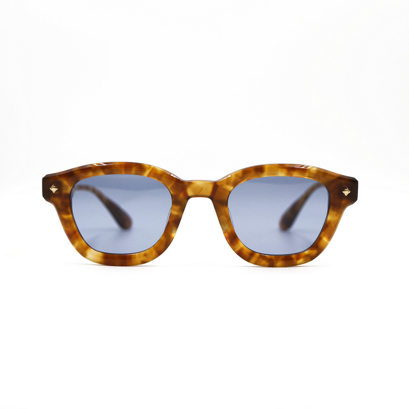 Lunetterie Generale The Last Idyll ( Light Tortoise/24K Gold, Solid Blue)